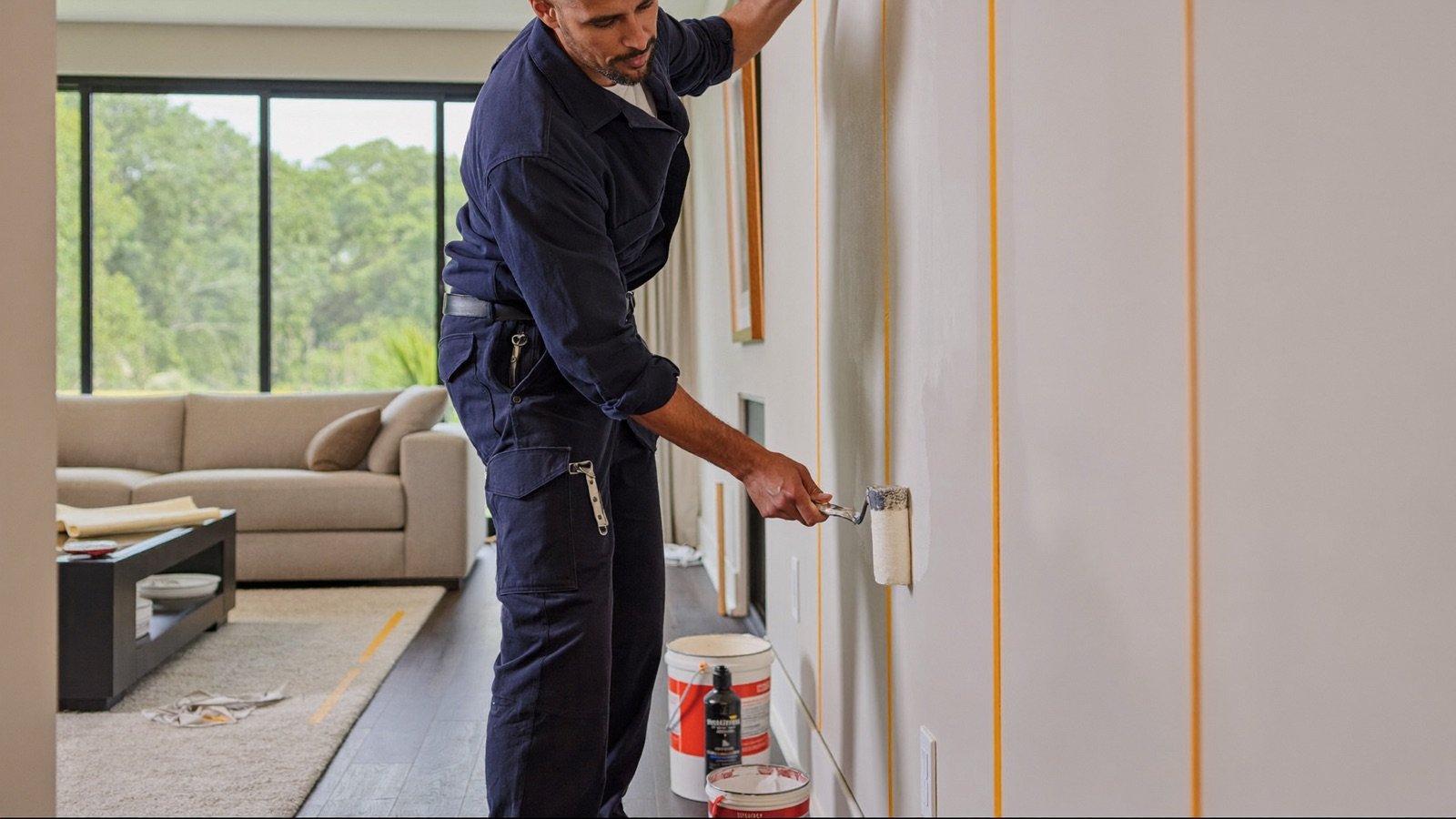TY Painting crew painting a South Jersey home interior